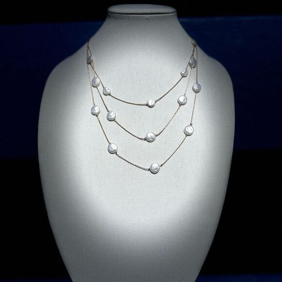 LAUREL SILVER BEADED STATMENT NECKLACE - Picture 3 of 6
